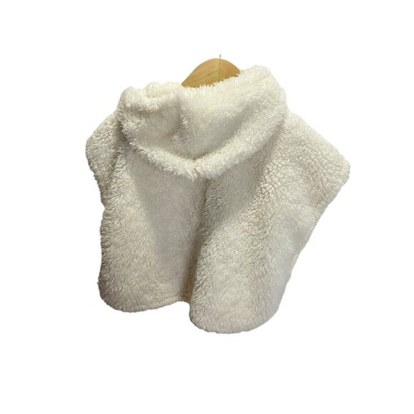 OLD NAVY HOODED SHERPA PONCHO FOR TODDLER GIRL SWEATER 3T Cream - Picture 4 of 5